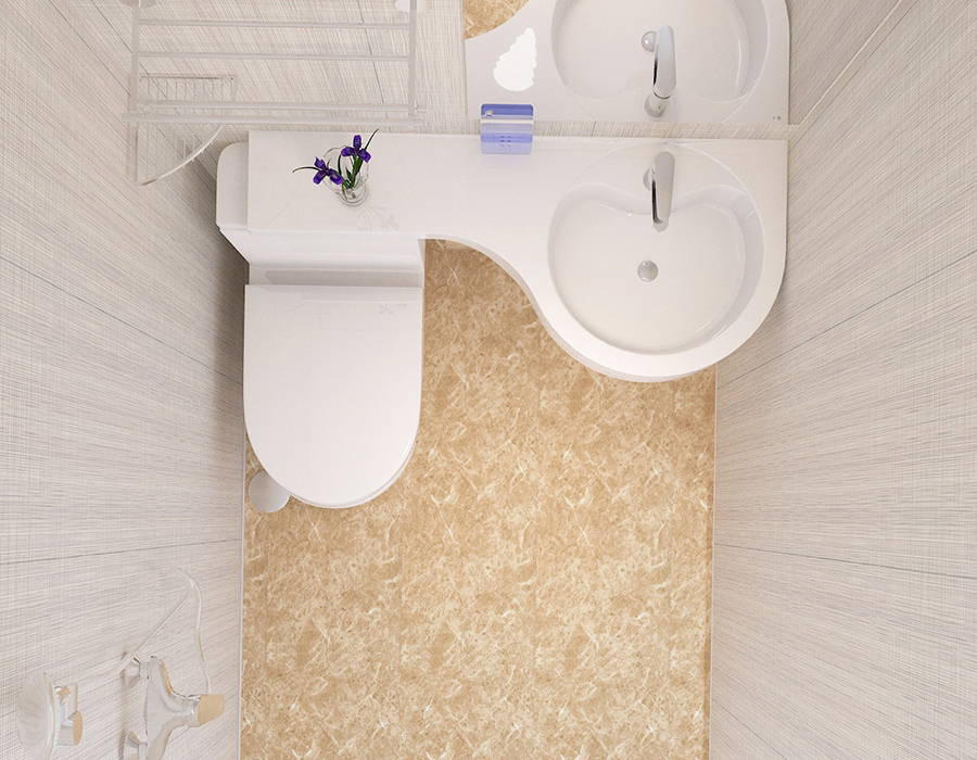 Unitate de baie modulară prefabricată pentru hotel, cu panou complet PEC din fibră rășină
