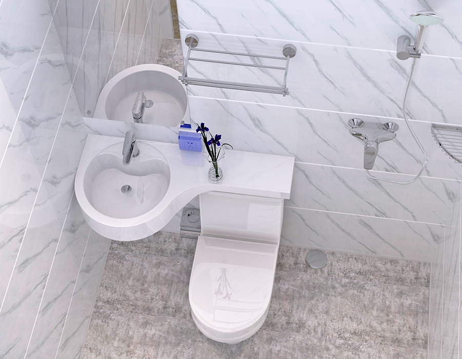 Baie integrată modulară pentru aziluri de bătrâni