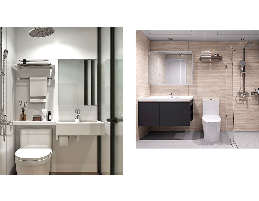Baie prefabricată All-in-one SMC multicoloră de o singură culoare